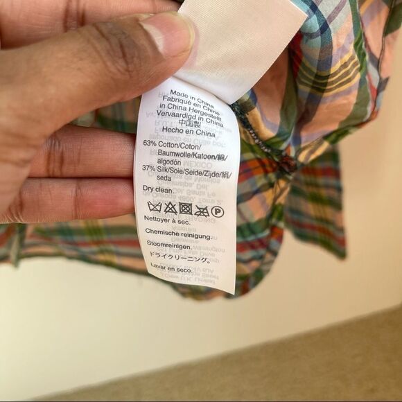 J. Crew Classic Fit Pullover Silk Cotton Shirt Size Medium - Picture 8 of 13